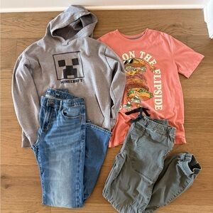 Old Navy Boys XL Bundle Jeans Jogger Hoodie Active Shorts